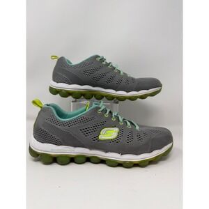 Skechers Goga Mat Air Sneakers Gray Teal‎ Women's Size 10 Athletic Shoes